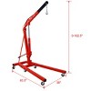Syemin Lift Jacks 2 Ton Folding Hoist Cherry Picker Shop Crane Hoist Lift, Heavy Duty Steel with 6 Iron Caster Wheels, Red, 63.5"*13"*6.3" - 3 of 4