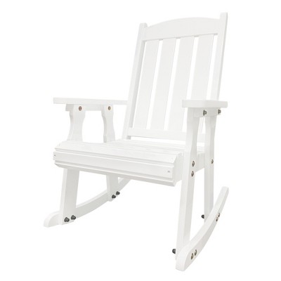 Fortune Candy 1 Person Wooden Rocking Chair with Comfortable Backrest Inclination, High Backrest and Deep Contoured Seat
