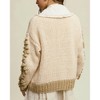 Women's FLOWER DETAIL TUFTED DOT HAND CROCHET CARDIGAN - Listicle - 3 of 4