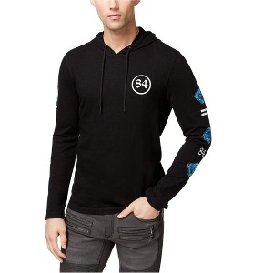 I.N.C International Concepts Womens Textured Embroidered Hoodie Sweatshirt, Black, X-Small - 1 of 1