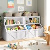 DobleePy 2-Tier Wooden Bookshelf with Cubby Storage, Durable Floor Cabinet with Open Shelves for Bedroom, Playroom, Nursery - 4 of 4