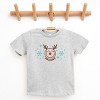 SmileyWorld Reindeer Snowflakes - Youth Short Sleeve Graphic T-Shirt and Toddler Short Sleeve Graphic T-Shirt - 2 of 3