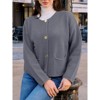 Women Cardigan Sweaters Oversized Knit Chunky Button Cardigans Fall Winter Outfits with Pockets - 3 of 4