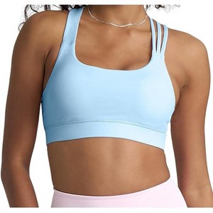POPSUGAR PS Strappy Sports Bra for Women Dawn - Criss-Cross Back Padded Yoga Bra Workout Tops & Removable Cups - 1 of 4