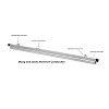 AdirOffice Hanging Blueprint Clamp Holder 26" Silver Aluminum 12/Pack (ADI6026-2) ADI6026--2 - 2 of 4