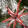Mirrored Starburst Ornaments Multicolor 4.5"H Glass Set of 2 - 2 of 3