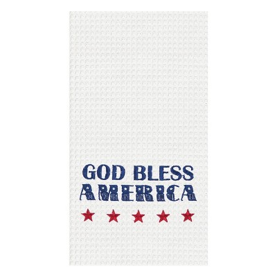 C&F Home God Bless America Waffle Weave Cotton Kitchen Towel