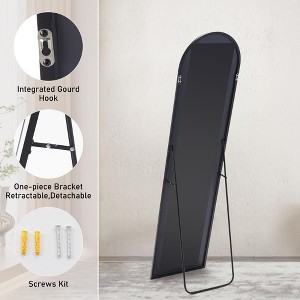 CAVINAS Arched Full Length Mirror,Floor Standing Mirror with Aluminum Alloy Frame,Wall Mirror with Stand for Bedroom,Living Room - 1 of 4