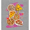 Love At First Bite Pizza Stickers Women's Crew Neck Short Sleeve Night Shirt - 2 of 2