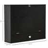Wall Mounted Desk with Storage Shelves, Floating Desk with Foldable Tabletop, Space Saving Computer Writing Table for Home Office, 23.5 x 6 x 19.75 In - 3 of 4