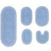 Hampton Crochet Collection Cotton Reversible Tufted Set of 5 Bath Rug Set - Home Weavers - 2 of 4