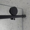 PexFix 76 in.x 54 in. Frameless Single Sliding Shower Door 8mm Tempered Glass With Adjustable Soft Closing Design for Spa Bathroom Matte Black - 2 of 4