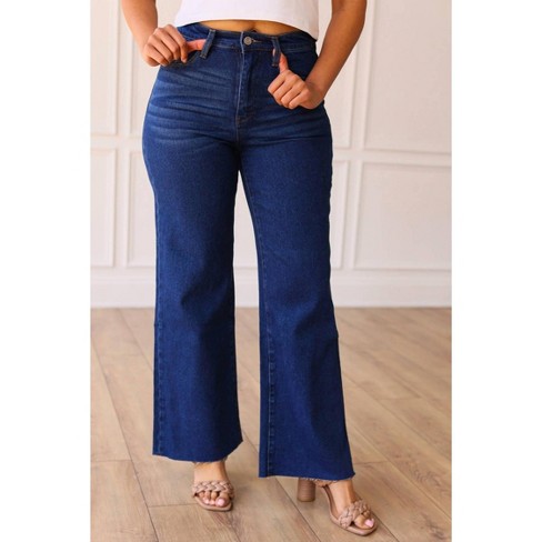 Women's The Dakota High Rise Wide Leg with Fray Hem Denim - Southern Grace - image 1 of 4