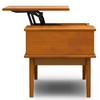 WyndenHall Tierney Lift Top Coffee Table Teak Brown: Modern Mid-Century Storage, Rubberwood Rectangle - 3 of 4