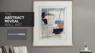 Abstract Neutral Tones Double Matted Framed Glass Wall Art