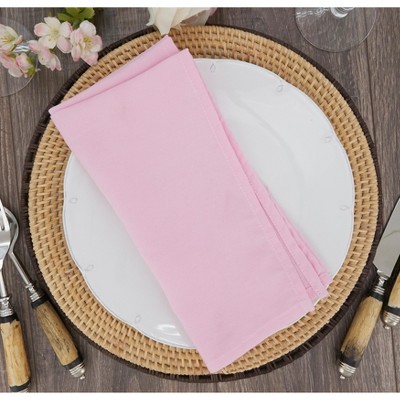 Blush Pink Cotton Cloth Table Napkins Set of 12