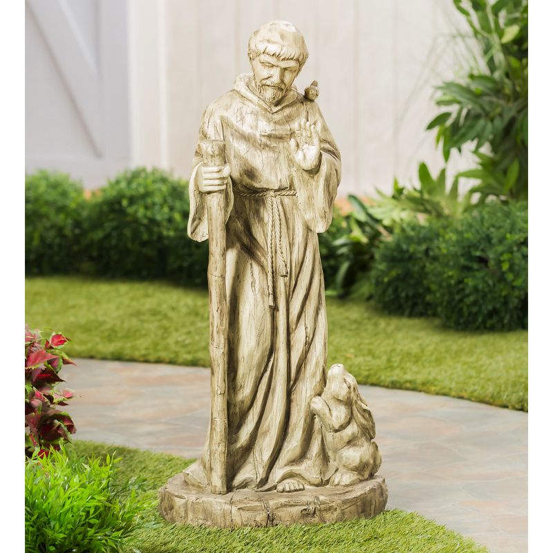Evergreen 37"H St. Francis Garden Statuary- Fade and Weather Resistant Outdoor Decor, 2 of 5