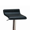 Backless Adjustable Bar Stools with Cushioned Seat, Swivel Pedestal Base and Footrest, Modern Counter or Bar Seating, Set of 2 - 3 of 4