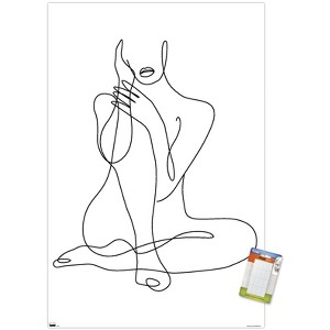 Trends International Woman - Continuous Line Drawing Unframed Wall Poster Prints - 1 of 4