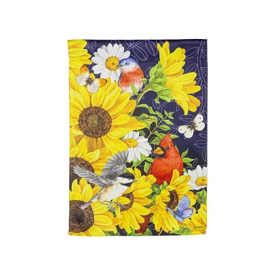 Evergreen Garden Flag Sunflower Glory Suede Double Sided Indoor Outdoor Decor 18" x 12.5"