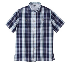 KingSize Short-Sleeve Plaid Sport Shirt - 1 of 4