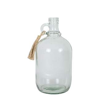 Clear Glass Vase with Jute Accent by Foreside Home & Garden
