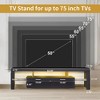 LED TV Stand for 55/65/70/75 Inch TV Media Center Modern Entertainment Center with Storage for Living Room Bedroom - image 3 of 4