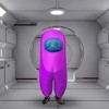 Amongst Us Imposter Sus Crewmate Inflatable Adult Costume Purple | Standard - 4 of 4