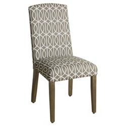 Marin Curved Back Dining Chair Stain Resistant Textured Linen - Homepop ...