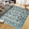 Washable Floral Area Rug, Non-Slip Low Pile Carpet for Living Room, Bedroom & Office Rug with Floral Pattern - 4 of 4