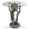 SPI Home Sea Turtle Table – Coastal Accent Furniture, Handcrafted Metal Base with Glass Top, 23” Height - 2 of 4