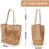 FATMOON Beach Nylon Mesh Tote Bag, Casual Tote Bag Hobo Women Foldable MAX 23L Shoulder Bag For Beach Picnic Vacation - 3 of 4
