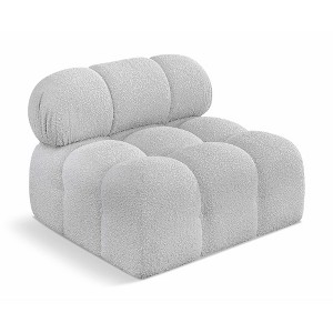 Meridian Furniture,Ames Boucle Fabric Armless - 1 of 4