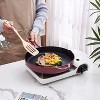 Bruntmor 12'' Grey Pre-seasoned Cast Iron Frying Pan with Easy Draining - Red - image 4 of 4