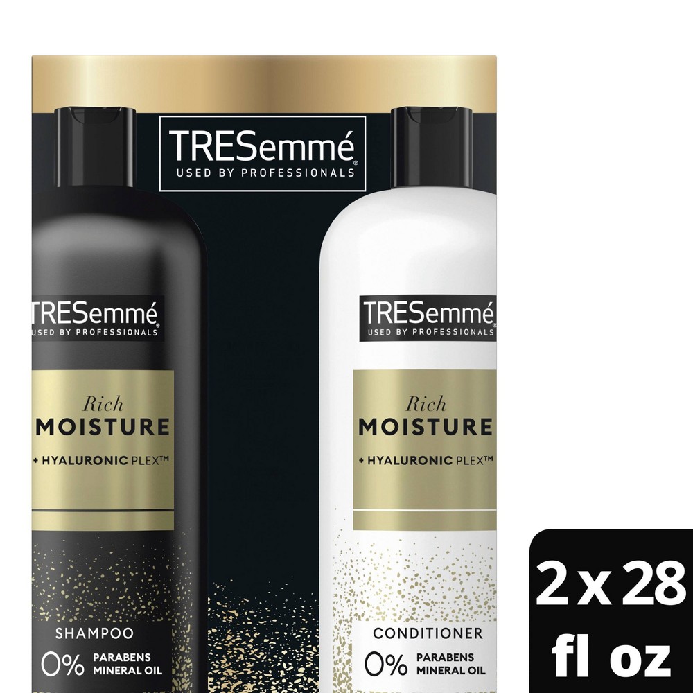 Tresemme Rich Moisture Shampoo and Conditioner Rich Moisture 2 ct for Dry Hair Formulated With Vitamin E and Biotin - 28oz