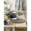 DII Block Print Jute Placemat Set 6 Piece, French Blue Block Print, 15" Dia - 4 of 4