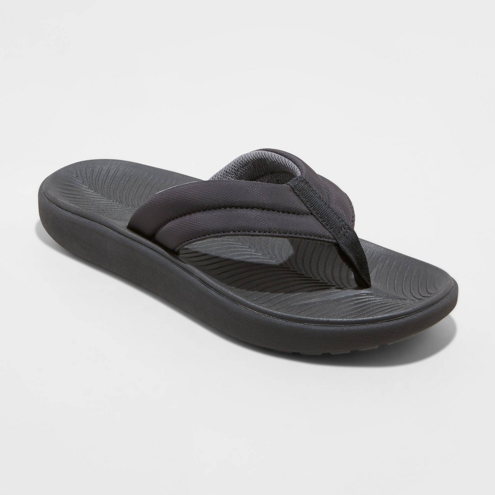 Men's Hudson Flip Flop Sandals - All in Motion™ Black 9