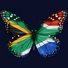 Junior's Design By Humans Butterfly Flag Of South Africa By GiftsIdeas T-Shirt - 2 of 2