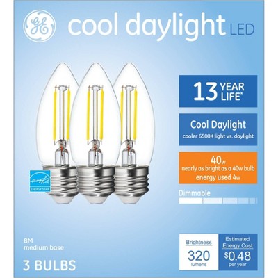 General Electric 3pk Cool Daylight 40W LED CAM Light Bulbs