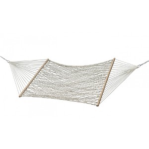Vivere Double Cotton Rope Hammock in Natural - 1 of 4