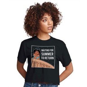 Women's - Disney Princess - WAITING FOR SUMMER Cropped Graphic T-Shirt - 1 of 4