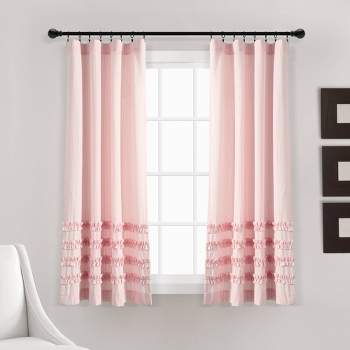 Set of 2 Farmhouse Vintage Stripe Yarn Dyed Cotton Light Filtering Window Curtain Panels - Lush Décor