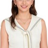 Anna-Kaci Women's Gold Tone Bow Pendant Necklace on Delicate Chain - Gold - 4 of 4