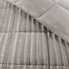 Gulches 3 Piece Full/Queen Faux Fur Comforter Mini Set,Gray - 2 of 4