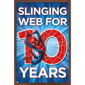 Trends International Marvel Spider-Man - Happy 10th Birthday Framed Wall Poster Prints - 1 of 4