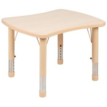 Flash Furniture 21.875"W x 26.625"L Rectangular Plastic Height Adjustable Activity Table