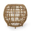 MAYEERTY 1 Pack Boho Rattan Side Table, Handcrafted Faux Rattan End Table for Indoor Outdoor Living Room, Patio - 2 of 4