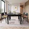 Resenkos Solid Wood Square Table, 4-Person Kitchen Dining, Sturdy Legs, Modern Home Decor, Black - 4 of 4