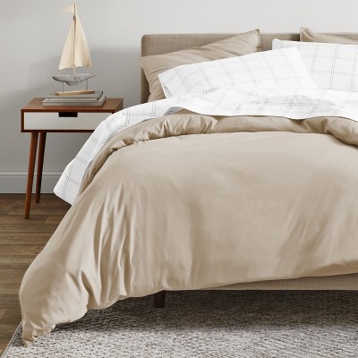 400 Thread Count Organic Cotton Sateen Duvet Cover and Sham Set by Bare Home