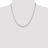 Black Bow Jewelry 2.5mm Sterling Silver Solid Flat Rope Chain Necklace - 3 of 4